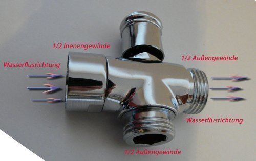 2-Wege Ventil Umstellventil Umsteller Umschalter 1/2 IG zu 1/2 AG (ventil01)