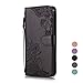 Price comparison product image E-Panda Huawei P20 Lite Case Wallet Creative Personalized Design PU Leather Folio Flip Protective Case Cover Lace black Flower with Card Holder Stand Support Function