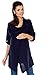 Zeta Ville - Women's Maternity Waterfall Knit Coat Wrap Cardi Lightweight - 335c (Navy, UK 14/16)