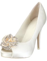 Menbur Wedding Flor 04346 - Zapatos de novia de tela para mujer