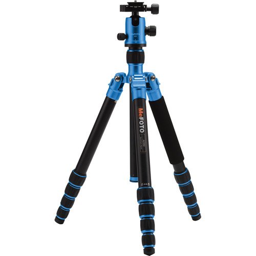 MeFOTO A2350Q2B Globetrotter mit Aluminiumbeinen (Twistlock, 5 stufig, 12kg belastbar) blau