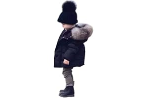 Odziezet Manteau Duffel-Coat Hiver pour Bébé Garçon Fille à Capuche Blouson Epaisse Chaud Hoodies