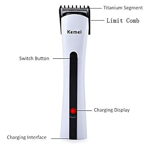 Kemei Professional Rechargeable Hair Trimmer Electric Hair Clipper Cutting Machine for Children Pets and Adults km-2516 - Image 4