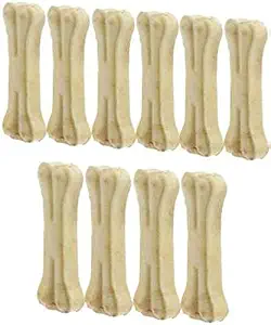 Pedigrees Pet Food Supplier Press Bone Calcium Treat Healthy & Twisted Chicken Dog Chew (6 Inch, 1 Kg Pack of 10 Pcs )