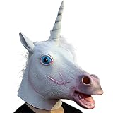 cabeza unicornio patinete CreepyParty es una marca registrada de Amazon, máscaras más espeluznantes y divertidas, visite nuestra tienda Beyond Trad:https://amzn.to/31tFZXF.
