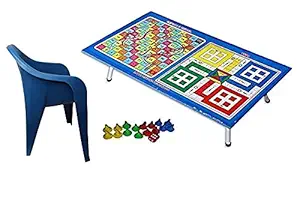 Majik Ludo Table with Chair Set for Kids Study and Play Ludo Game