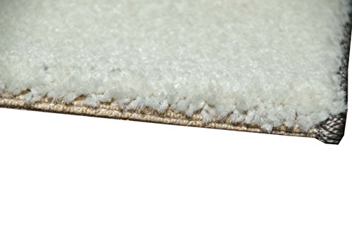 Designer Teppich Moderner Teppich Wohnzimmer Teppich Kurzflor Teppich mit Konturenschnitt Wellenmuster Türkis Grau Weiss Größe 120×170 cm - 7