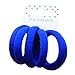 Set of 6 Royal Blue Soft Jersey Endless Hair Elastics Bobbles Bands