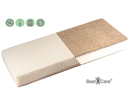 BestCare® - Organic Natural Baby Cot Mattress - No Chemical Smell - No Wool or Latex - Two Sided (Baby/Toddler Firmness), Size:140x70cm