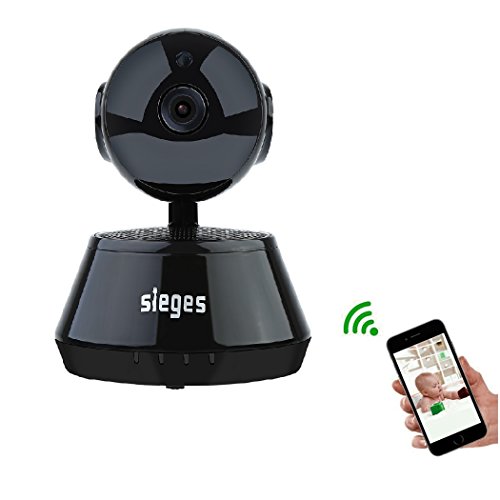 Preisvergleich Produktbild Überwachungskamera , SIEGES Wireless HD IP Kamera , Nachtsicht mit Bewegungserkennung , Zwei-Wege-Audio , 355 ° Horizontale & 90 ° Vertikale Drehung Haus Sicherheit - unterstützt nicht 5Ghz (Schwarz)