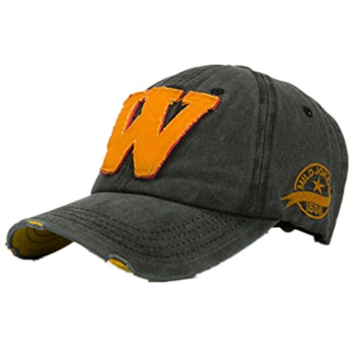 Ularma Moda unisex letra W Hockey béisbol gorras sombreros Hip Hop (Talla única, C)