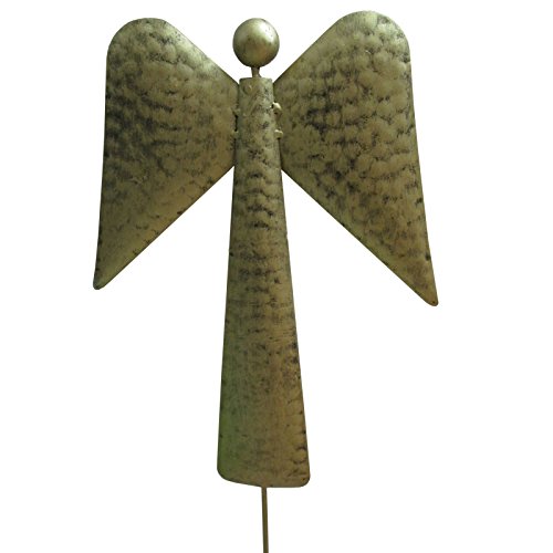 Westerholt 2228 Gartenstecker ENGEL GOLD aus Metall 48 cm