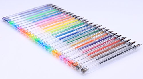 Lineon Gelstifte 108 Art von Farben Gelschreiber Set (Glitzer Neon Metallic) Gelroller Stifte Set Gel Pen Set für erwachsene Malbuch - 5