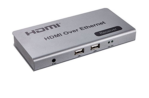 YINGLUN HDMI KVM über IP Extender Transmitter + Receiver 120m 365ft über Einzige CAT6 Ethernet Kabel befolgen TCP/IP Standard mit USB Port Netzteil - 5