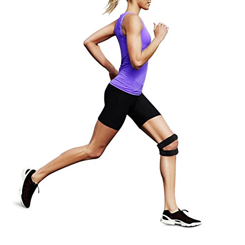 Knee Strap,Patella Bandage Kniegurt Einstellbare Knieschutz für Laufen, Springen, Basketball, Outdoor Sport oder Knie Schmerzlinderung, 11“ – 16“, Schwarz - 7