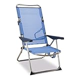 sillas de playa plegables de aluminio Tejido textiline de secado rápido; perfecto para playa o piscina; permite transpiración
