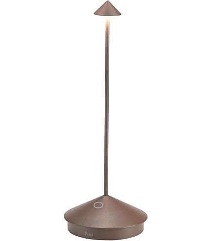 Zafferano, Lámpara Dama Pro, Lámpara De Mesa Portátil Y Recargable Con Control Táctil, Óptima Para Interior Y Exterior, Atenuador, 2200-3000 K, Altura 29 Cm, Color Blanco