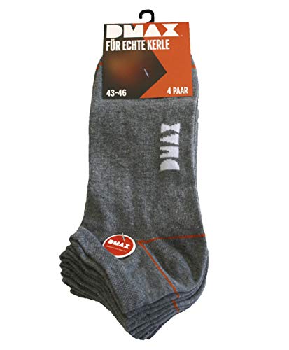 Preisvergleich Produktbild DMAX BASIC Sneaker 4Paar (47-50) dunkel grau Baumwolle Füßling
