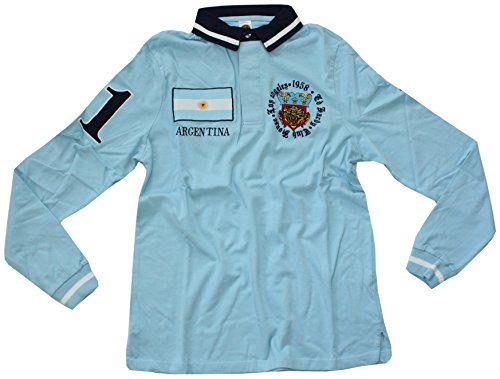 Preisvergleich Produktbild ED HARDY Herren Argentina Poloshirt Hellblau Größe XL