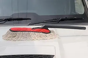 X ZINI Car Duster || White Pure Cotton Strands Duster || Interior Car Duster || Color: White || Material: Cotton || Car & Motorbike Care || Brushes & Dusters || Car Duster