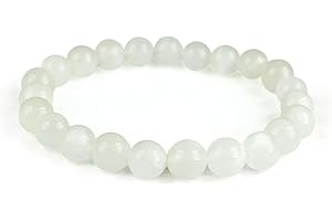 Joyas Minerales Bracelet en Pierres Naturelles 100% Authentiques - Bracelet Élastique avec Perles de 6mm ou 8mm - Taille 18,5cm | Boîte à Bijoux Incluse