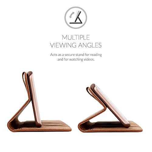 iPhone 6s Plus Case, Snugg - Brown Leather iPhone 6s Plus Flip Case [Lifetime Guarantee] Premium Wallet Phone Cover with Card Slots for Apple iPhone 6s Plus