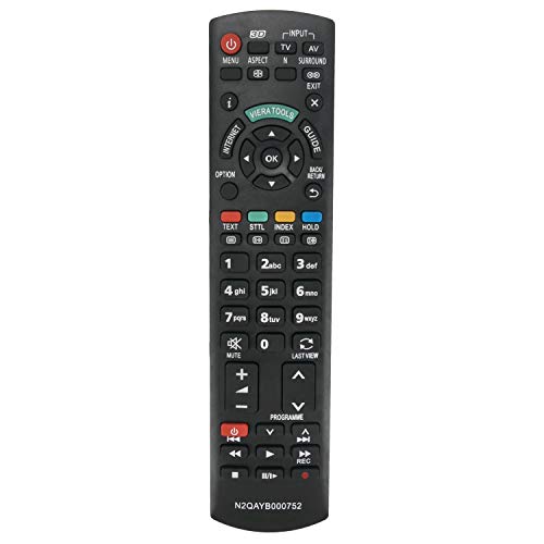 Vinabty N2QAYB000752 Reemplazado Mando a Distancia para Panasonic TX-L32ET5 TX-L37ET5 TX-L42ET5 TX-L47ET5 TX-L47ETW5 TX-L55ET5 TX-L55ETW5 TX-LR32ET5 TX-LR42ET5 TX-LR47ET5 TX-LR55ET5