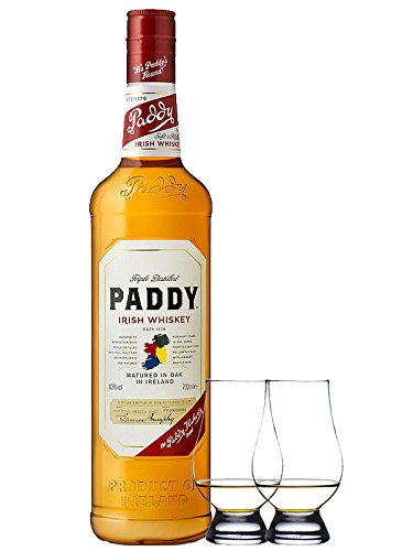 Preisvergleich Produktbild Paddy Irish Whiskey 0,7 Liter + 2 Glencairn Gläser