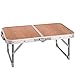 Produktbild Bakaji Beistelltisch Tablett Camping Strand Klapptisch in Koffer aus Ahorn-Holz und Metall Abmessungen 56 x 34 x 22 cm