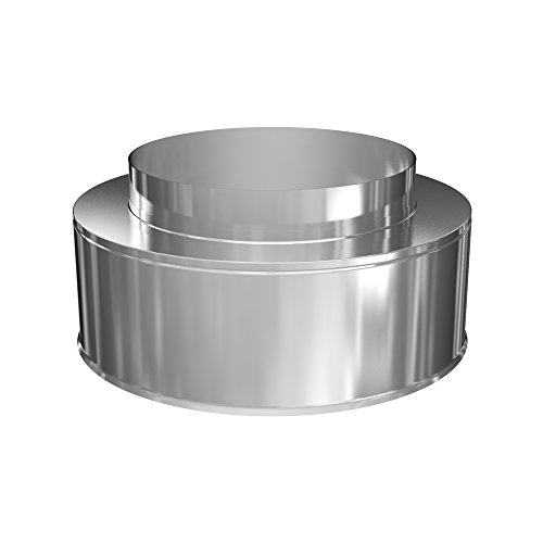 Edelstahl Schornstein 0,5mm Set Laenge ca. 4,8 Meter Wandmontage -120mm Abstand verstellbar DW 150 - 7
