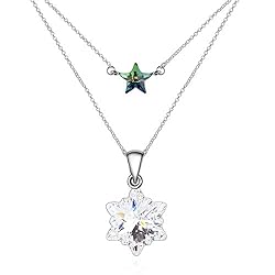 double pendentifs swarovski avec collier en argent 9 double pendentifs swarovski avec collier en argent 1