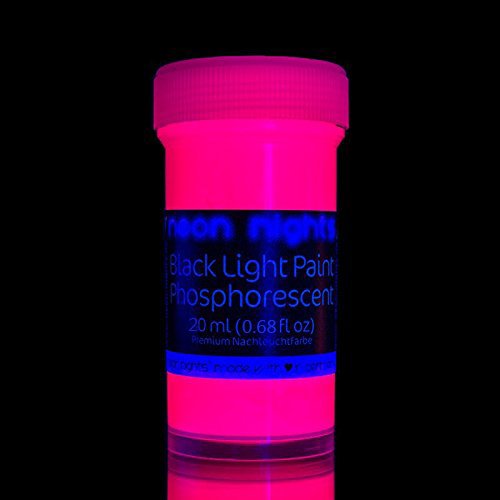 neon nights nachleuchtende Neon Farben | Phosphoreszierende Wandfarbe für Glow Effekt im Dunkeln | 8 x 20ml Leuchtfarben Paint Set - 5