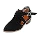 Produktbild Quaan Frau Herbst Mode Pontiert Zehe Schuhe Rein Farbe Booties Schnalle Gurt Platz Hacke Single Schuhe gemütlich weich Draussen Jahrgang Freizeit Party Reise Arbeit Hochzeit Rutschfest