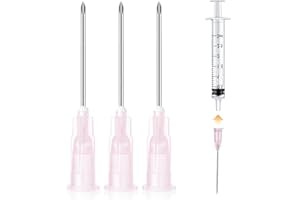 SGERUFZ 50 Stück Edelstahl Spendernadeln, Infusionsschläuche zum Nachfüllen von Flüssigkeiten, Industriekleber-Nachfüllschläuche (1,2-38 MM)