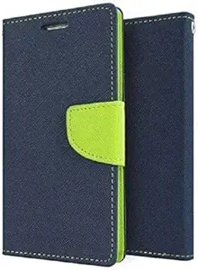 Makeshift Aritficial Leather Flip Cover for Samsung Galaxy A10 (Blue Green) | Flexible | Leather Finish | Card Pockets Wallet & Stand |