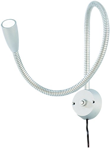 Preisvergleich Produktbild Lunartec LED Schwanenhalsleuchte: LED-Leuchte mit Aluminium-Schwanenhals, Wandbefestigung, 1 W, 100 lm (LED Leselampe Schwanenhals)