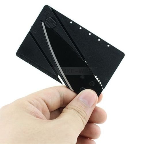 Kreditkarten-Messer ,Kreditkartenmesser, Faltmesser, Klappmesser, Camping-Messer, Taschenmesser Messer in schwarz, Outdoor/Survival Messer Utility Knife Multitool