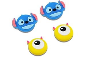 DLseego Thumb Grips compatibles con Switch y Switch OLED, Funda de Silicona Suave para el Joystick y el Stick analógico de Switch Lite y Controller- Azul y Amarillo (4 Piezas)