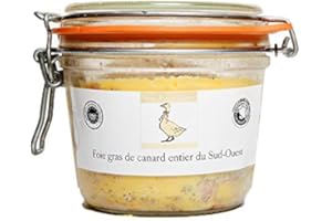 FOIE GRAS LUXE FOIE GRAS ARTISANAL DE CANARD ENTIER MI-CUIT – Français 100% - Bocal en Verre - Verrine 420 Gr