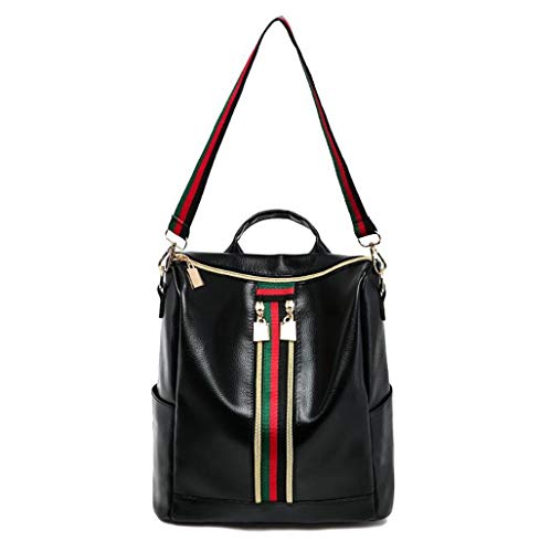 PU Backpack Female College Wind Soft Leather Backpack Large Capacity Bag Leisure Travel Bag