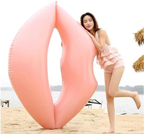 WZG Giant Inflatable Flames Lips Pool Float Raft Summer Swimming Water Pool Party Fun Outdoor Leisure Beach Ocean River Ride On Floaty Home Lawn Decoration With Rapid Valves,Pink