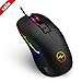 Produktbild RGB Optische Gaming Maus USB wired – Horsky 10 Programmierbare Tasten Verstellbare DPI Mehrfarbig Light Beleuchtet Dazzle Muster Spiel Mäuse für PC Laptop Mac Computer Spiel Arbeit