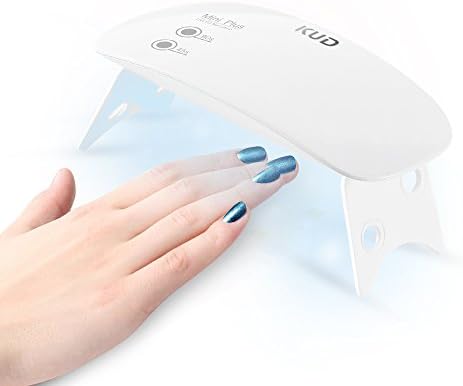 UV Nail Lamp, KUD 5W LED Nail Dryer Lamp Curing Light Portable for Gel Nail Polishes Based Manicure/Pedicure 2 Timing Setting 45s/90s (White)
