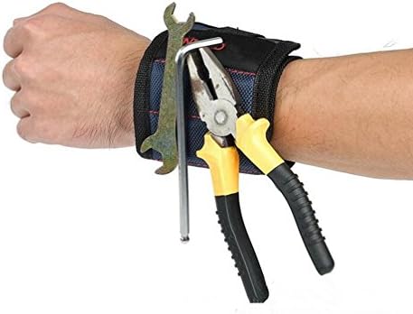 Ensyu Magnetic Wristband With 10 Powerful Strong Magnets for Holding Screws Nails, Scissors, Bits, Fasteners, Washers, Bolts, Small Tools and Much More a Unique and Tool Gift Item For - DIY Handyman, Men, Women, Dad, Husband, Boyfriend