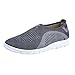 POIUDE Herren Sneaker Männer Leichte Atmungsaktive Anti-rutsch Slip on Casual Schuhe Bequeme Schuhe für Müßiggänger(Grau, 44)