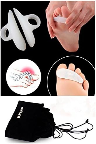 Kkika 1 Pair/2PCS Soft Silicone Orthopedic Metatarsal Rings Hammer Foot Gel Toe Separator Correction Straightener Protector Cushion Pads