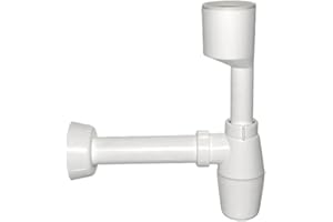 Bonomi Sifone a Bottiglia per orinatoio Bianco 40x230mm, Multicolore, Standard