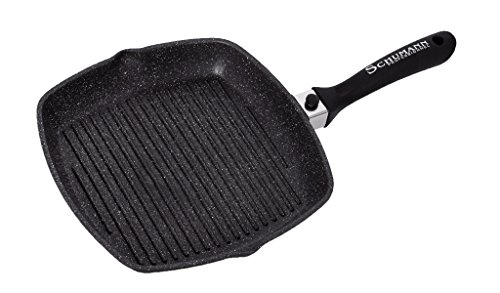 SCHUMANN PROFESSIONNEL SGR2302800 Poêles Grill moove Noir, Fonte d'Aluminium/Revêtement, 28 cm