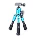 Produktbild AFAITH Ultra Portable Faltbare Aluminiumlegierung Mini Stativständer Kleine Kamerastativ Kompakt Tabletop Makro Kit mit CK - 30 Kugelkopf für Canon Nikon DSLR Kamera und Smartphone Blau TM027