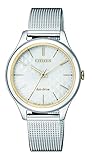 Citizen Damen Analog Quarz Uhr mit Edelstahl Armband EM0504-81A